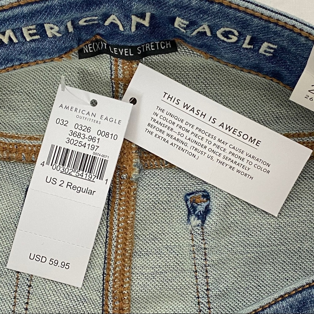 NWT American Eagle Hi-Rise Distressed Jegging - Picture 13 of 16
